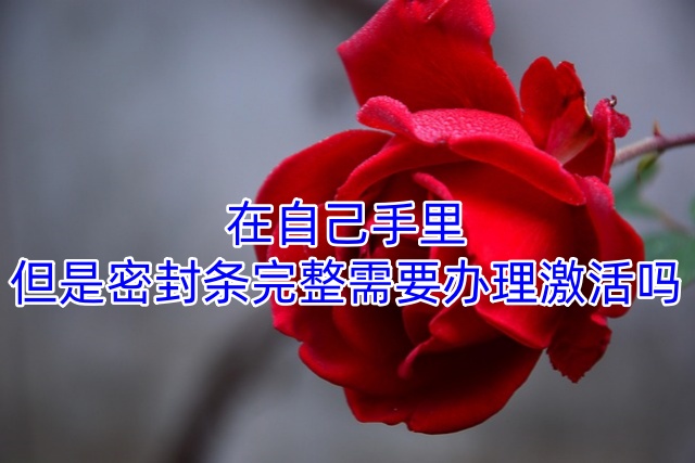 在自己手里但是密封条完整需要办理激活吗