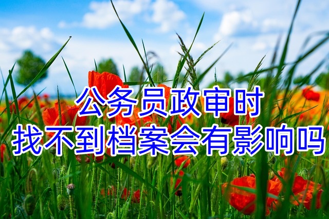 公务员政审时找不到档案会有影响吗