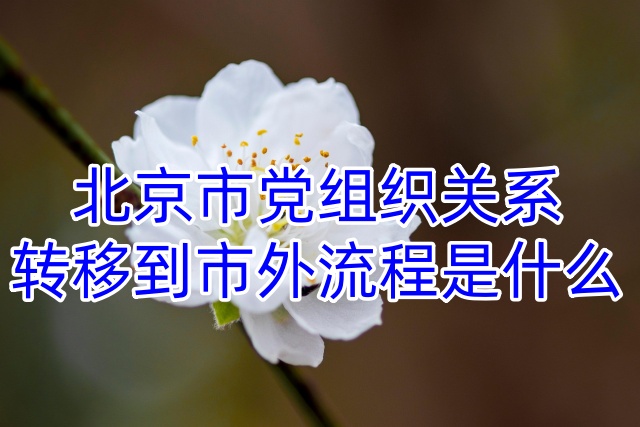 北京市党组织关系转移到市外流程是什么