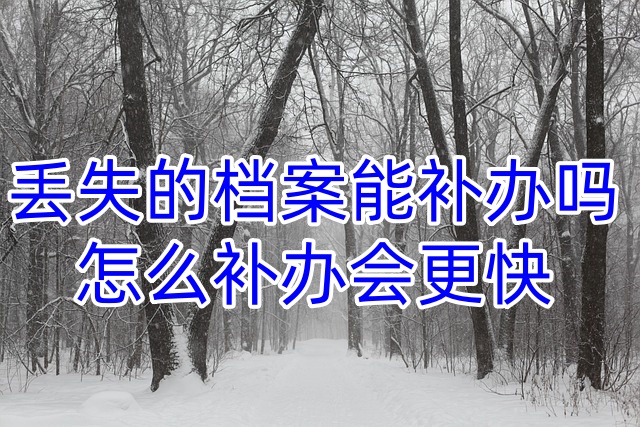 丢失的档案能补办吗，怎么补办会更快
