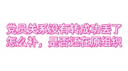 党员关系没有转成功丢了怎么补，是否还在原组织