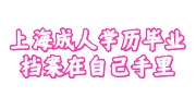 上海成人学历毕业档案在自己手里