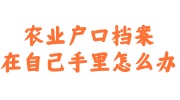 农业户口档案在自己手里
