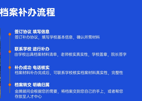 找不到个人档案补办流程