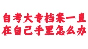 自考大专档案一直在自己手里