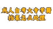 成人自考大专学籍档案