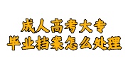 成人高考大专毕业档案