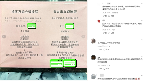 档案放在自己手里了