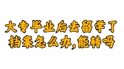 大专毕业后去留学了档案